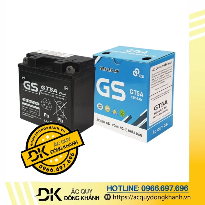 Ắc Quy GS 12V 5Ah MF GT5A Ắc Quy GS 12V 5Ah MF GT5A