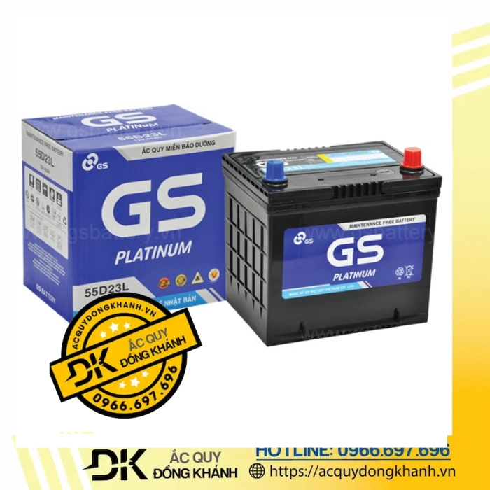 Ắc Quy nước GS 55D23L 12V 60Ah Ắc Quy nước GS 55D23L 12V 60Ah