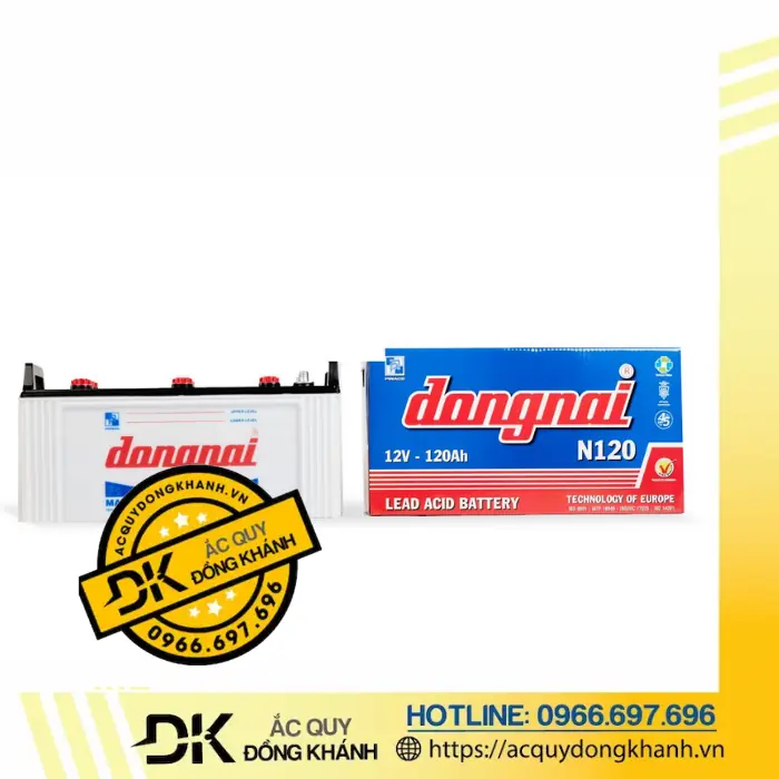 Thông số kỹ thuật chi tiết của ắc quy Đồng Nai 112V120 Ah N120