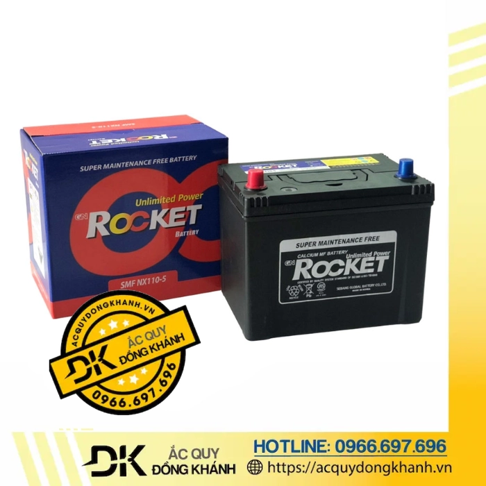Ắc Quy Rocket SMF NX110-5 12V 70AH Ắc Quy Rocket SMF NX110-5 12V 70AH