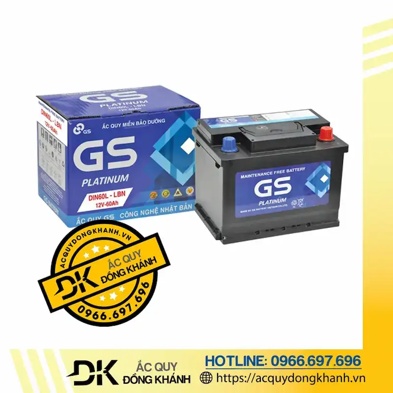 Giới thiệu tổng quan về ắc quy GS MF DIN60 LBN 12V