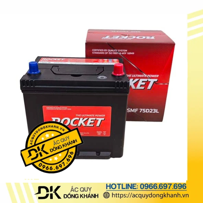 Bình Ắc Quy ROCKET 65Ah 12V SMF 75D23L Bình Ắc Quy ROCKET 65Ah 12V SMF 75D23L