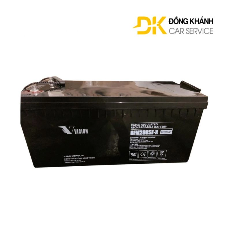 Bình Ắc Quy Vision 200Ah 12V || 6FM200SE-X