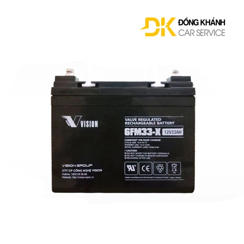 Bình Ắc Quy Vision 33Ah 12V || 6FM33-X