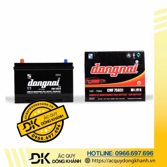 Ắc Quy Đồng Nai CMF 75D31R 12V - 75AH Ắc Quy Đồng Nai CMF 75D31R 12V - 75AH