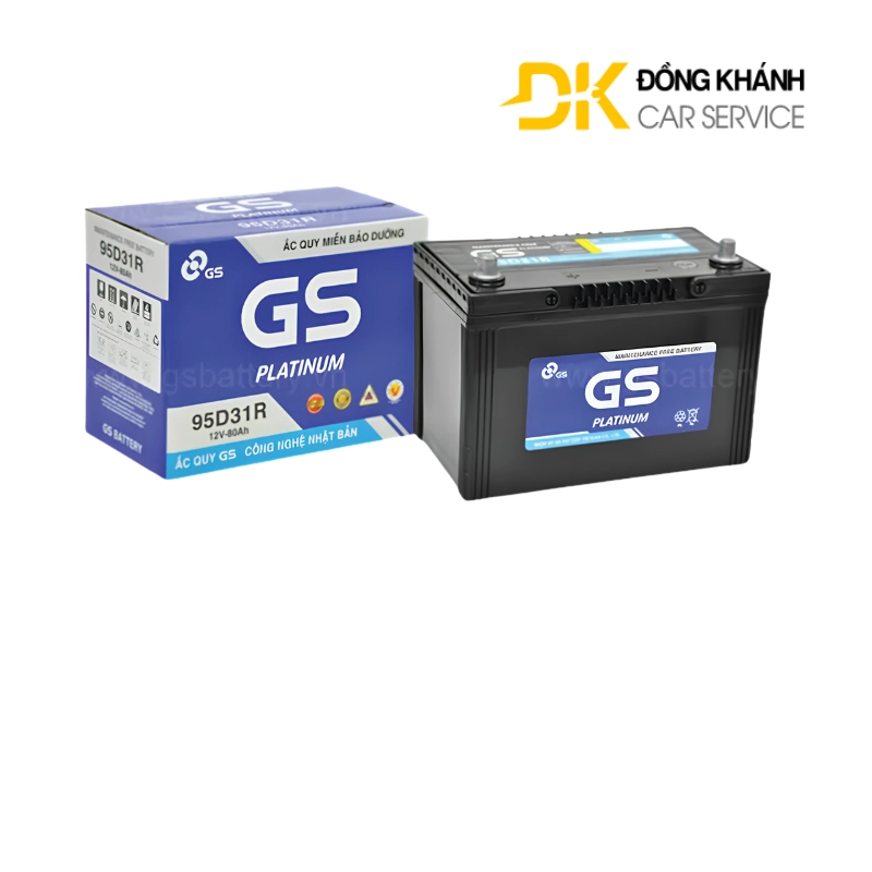 Bình Ắc Quy GS 12V 80Ah MF 95D31R 