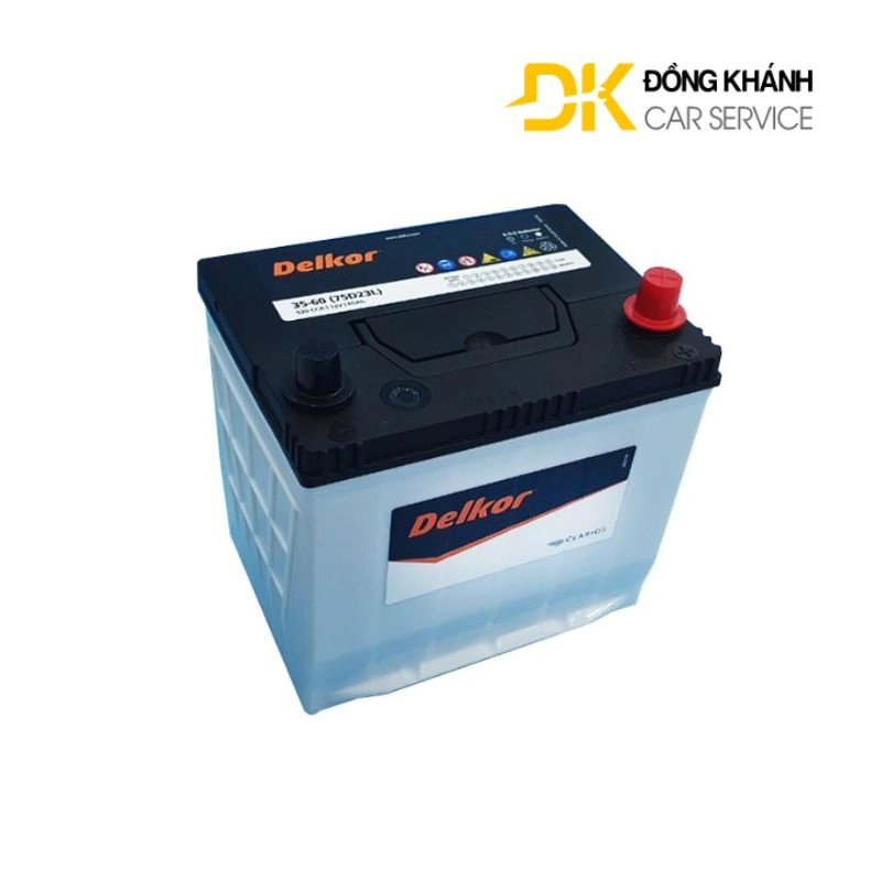 Bình Ắc Quy Delkor 65Ah - 12V 75D23R/L