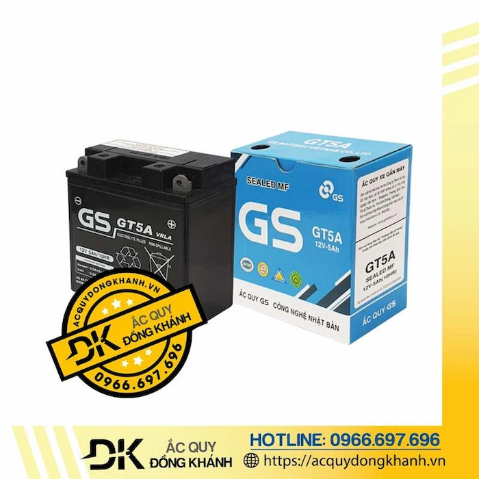 Ắc Quy GS 12V 5Ah MF GT5A Ắc Quy GS 12V 5Ah MF GT5A