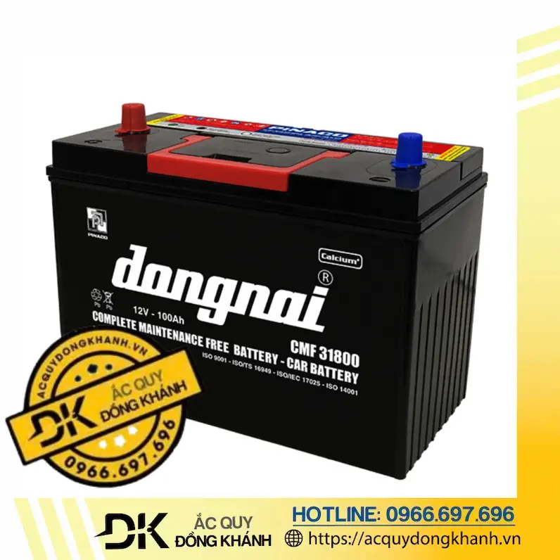 Thông số kỹ thuật của bình ắc quy Extra CMF 31800 Đồng Nai loại 12V 100Ah