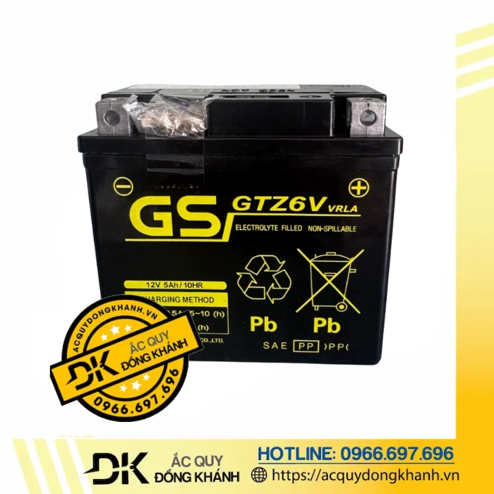 Ắc Quy GS GTZ6V MF 12V 5Ah