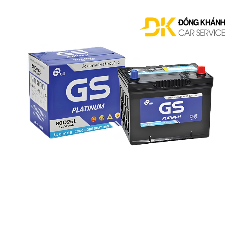 Bình Ắc Quy GS 70Ah Khô - MF 80D26L