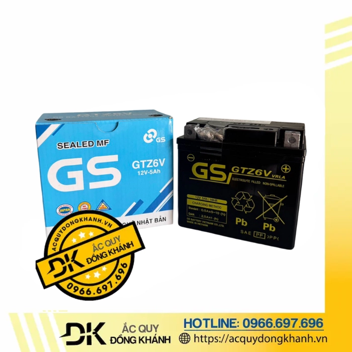 Ắc Quy GS GTZ6V MF 12V 5Ah