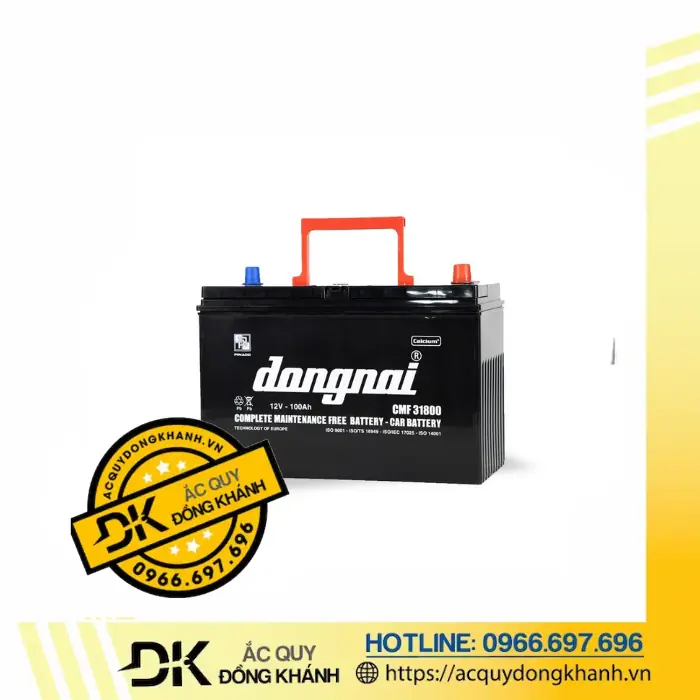 Thông số kỹ thuật của ắc quy Đồng Nai CMF 31800 12V 100Ah
