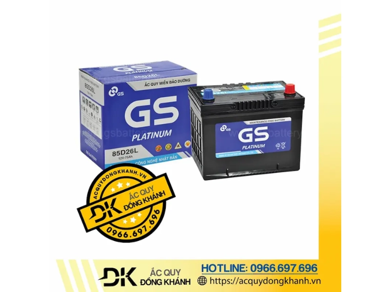 Bình ắc quy GS 12V 75Ah giá bao nhiêu?