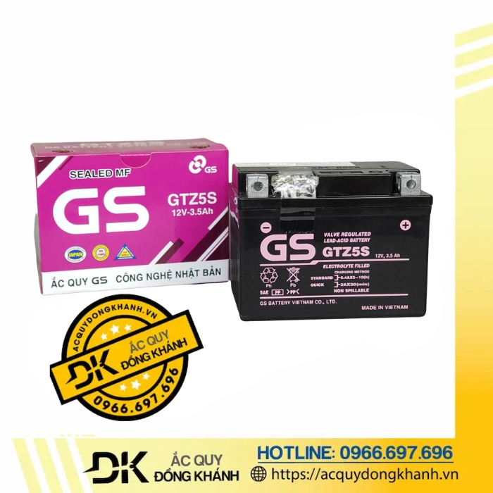 Ắc Quy GS GTZ5S MF 12V 3,5Ah Ắc Quy GS GTZ5S MF 12V 3,5Ah