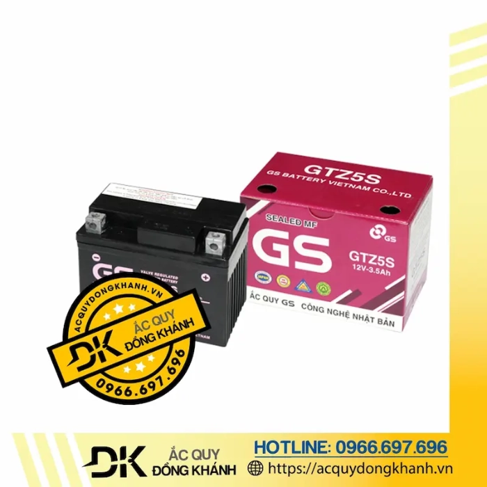 Ảnh ắc quy GS GTZ5S MF 12V - 3,5Ah