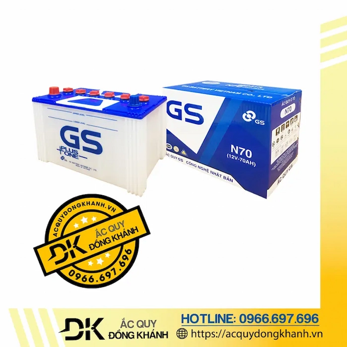 Ắc Quy GS 12V 70Ah N70 Ắc Quy GS 12V 70Ah N70