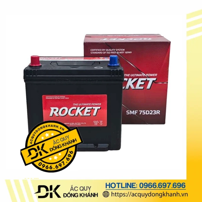 Ắc Quy ROCKET SMF 75D23R 12V 65Ah