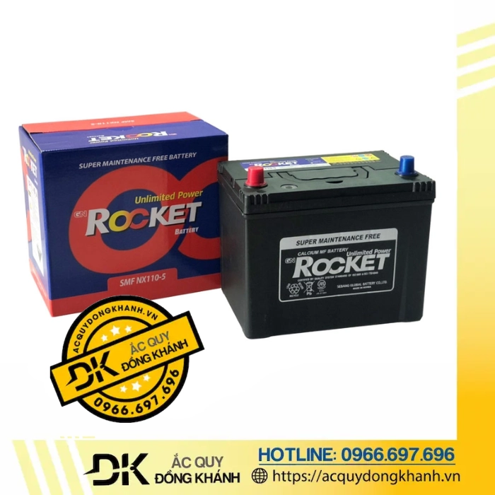 Bình Ắc Quy Rocket 70Ah 12V SMF NX110-5L Bình Ắc Quy Rocket 70Ah 12V SMF NX110-5L