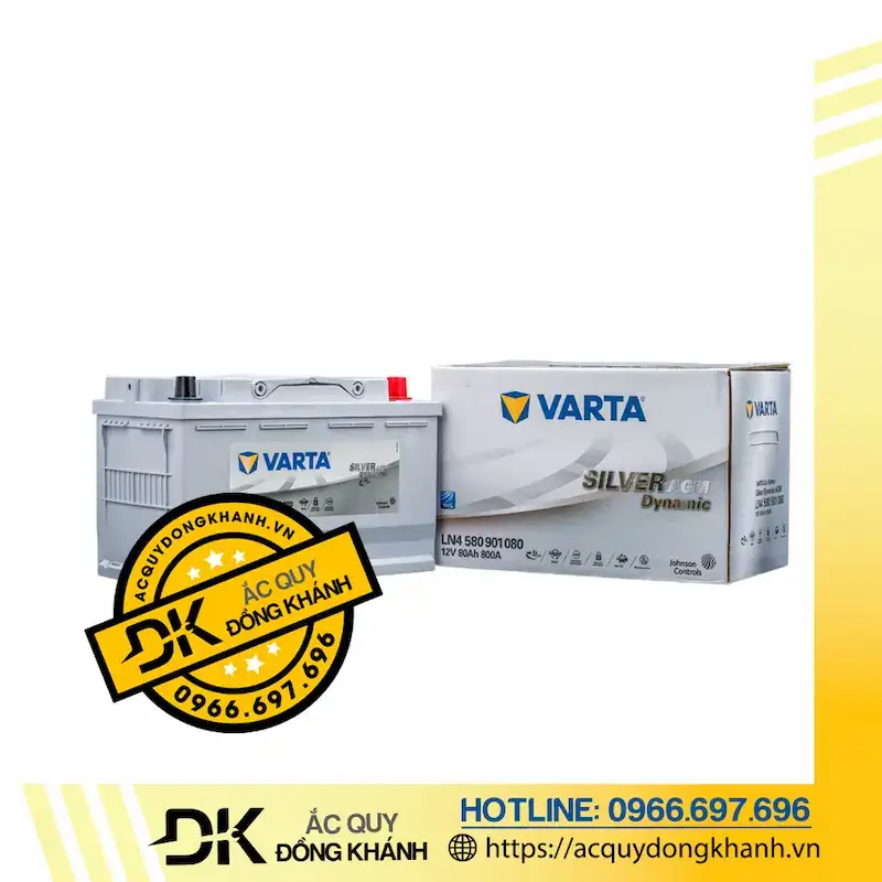 Giới thiệu tổng quan về acquy Varta AGM LN4 580901080 12V 80Ah