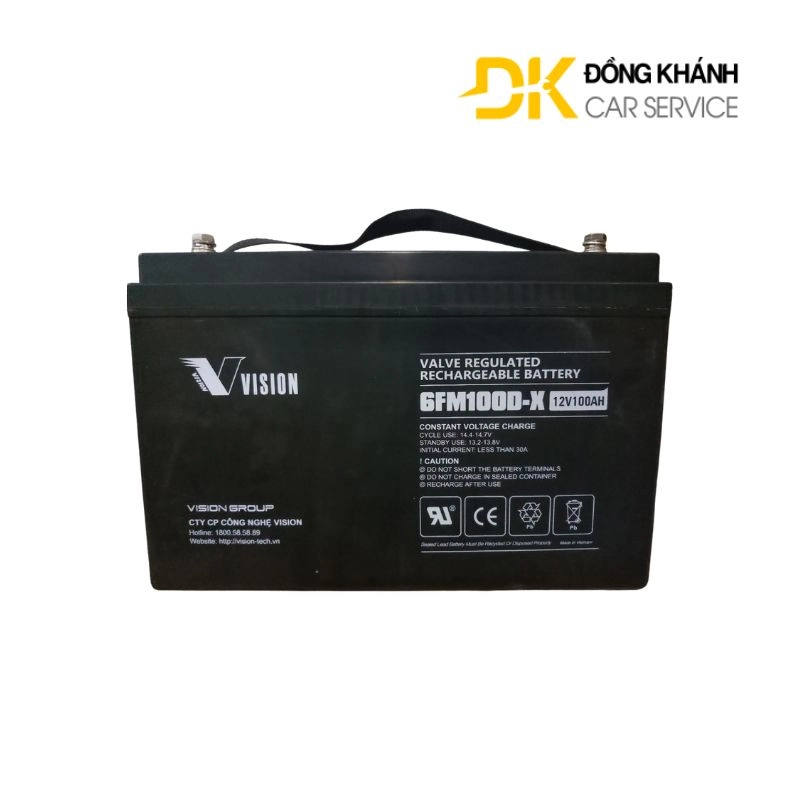 Bình Ắc Quy Vision 100Ah 12V || 6FM100D-X