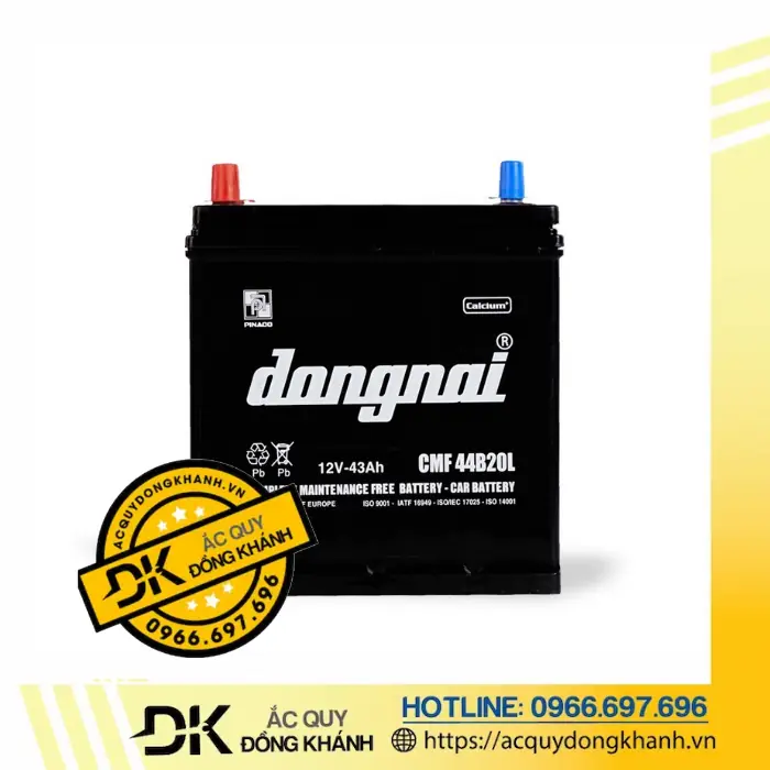 Thông số kỹ thuật của bình ắc quy Đồng Nai 12V 43Ah CMF 44B20L