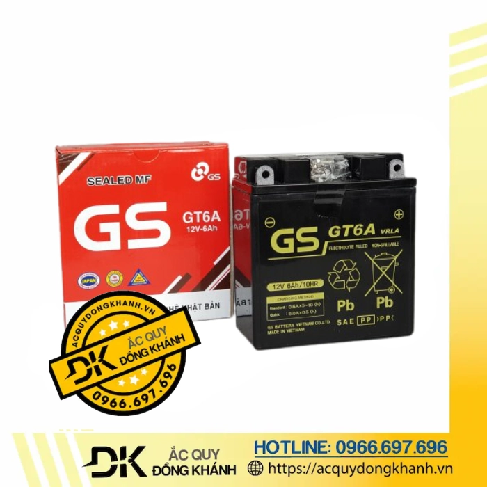 Ắc Quy GS 12V 6Ah MF GT6A