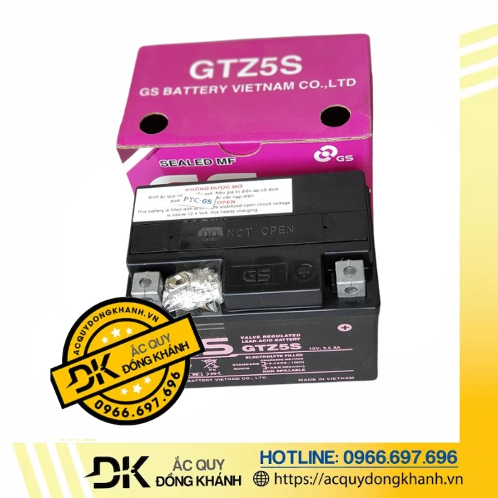 Bình Ắc Quy GS GTZ5S MF 12V 3,5Ah Bình Ắc Quy GS GTZ5S MF 12V 3,5Ah