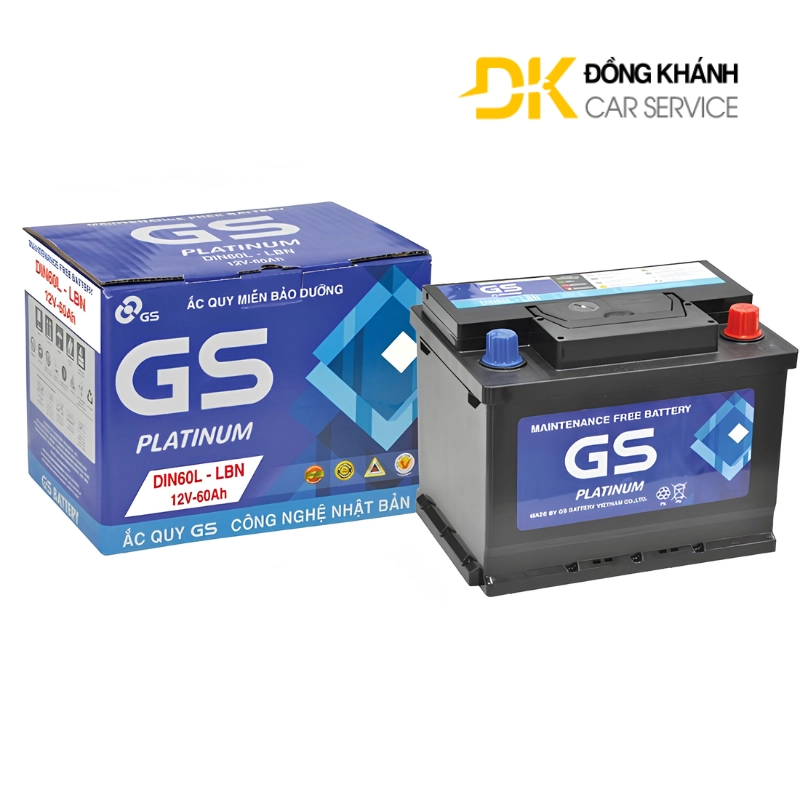 Bình Ắc Quy GS 12V 60Ah - MF Din60L