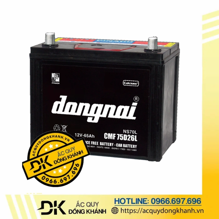 Ắc Quy Đồng Nai CMF 75D26L 12V 65AH Ắc Quy Đồng Nai CMF 75D26L 12V 65AH