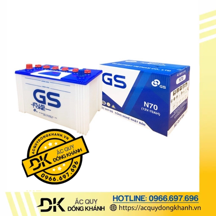 Ắc Quy GS 12V 70Ah N70 Ắc Quy GS 12V 70Ah N70