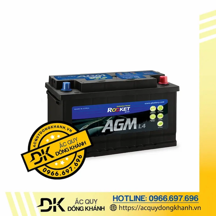 Ắc Quy ROCKET AGM L4 12V 80AH Ắc Quy ROCKET AGM L4 12V 80AH